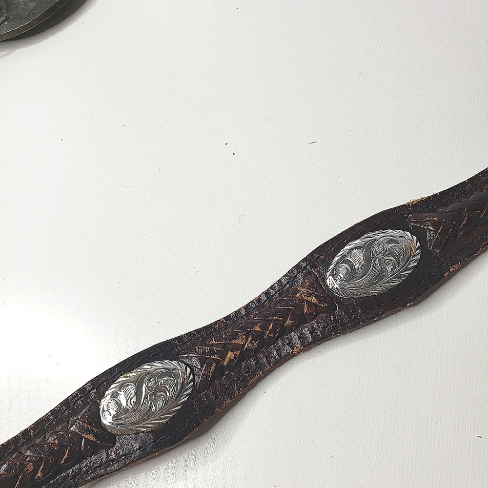 Bass Anglers Sportsman Statement Vintage Belt Life Member Tooled Conch Buc… - Picture 9 of 11